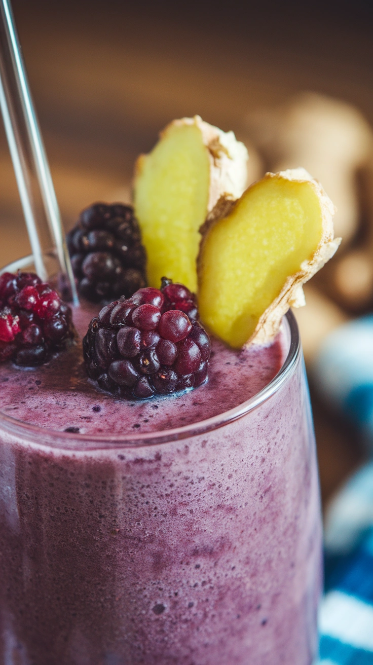 Zesty Blackberry Ginger Smoothie