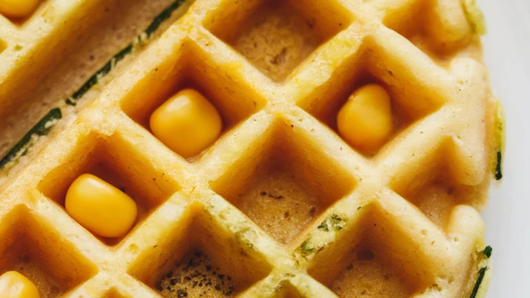 Zucchini and Corn Savory Waffles - Featured