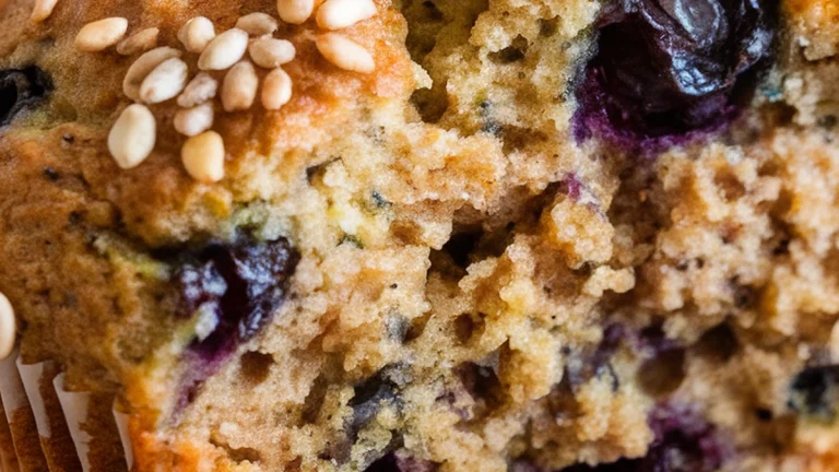 Zucchini Blueberry Spelt Muffins - Featured