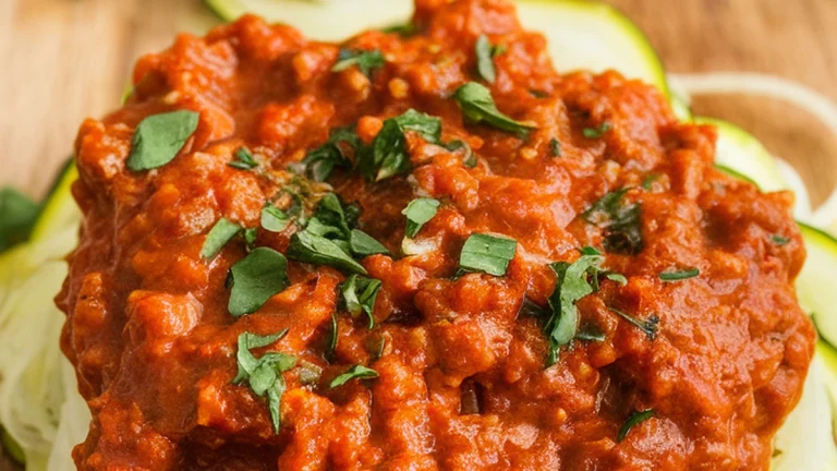 Zucchini Noodle Bolognese - Featured