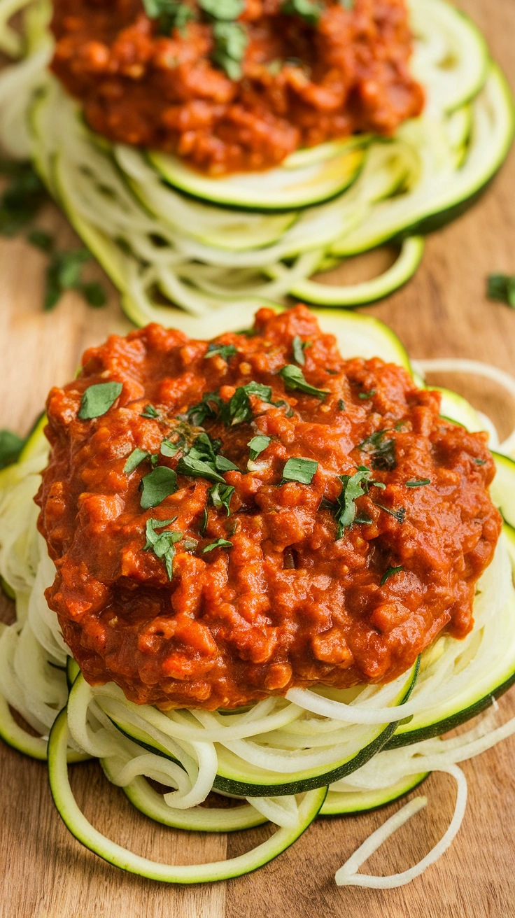 Zucchini Noodle Bolognese