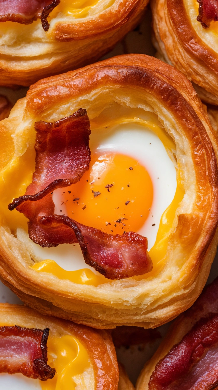 Egg and Cheese Breakfast Puff Pastry Cups