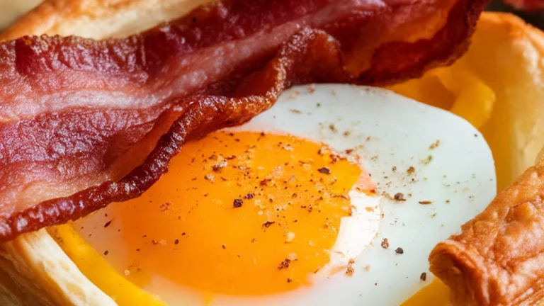 Bacon, Egg, and Cheese Breakfast Puff Pastry Cups - Featured