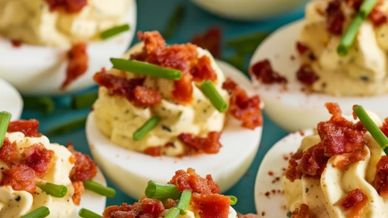 Bacon Ranch Deviled Eggs - Featured