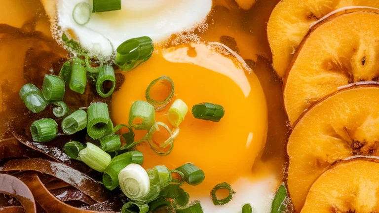 Bone Broth Breakfast With Eggs And Plantain - Featured