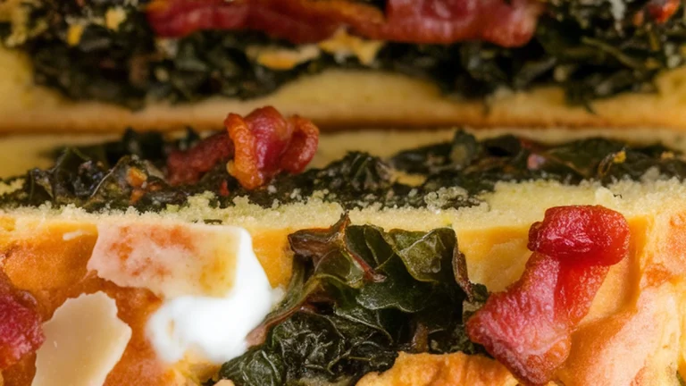 Breakfast Bread with Kale & Bacon - Featured