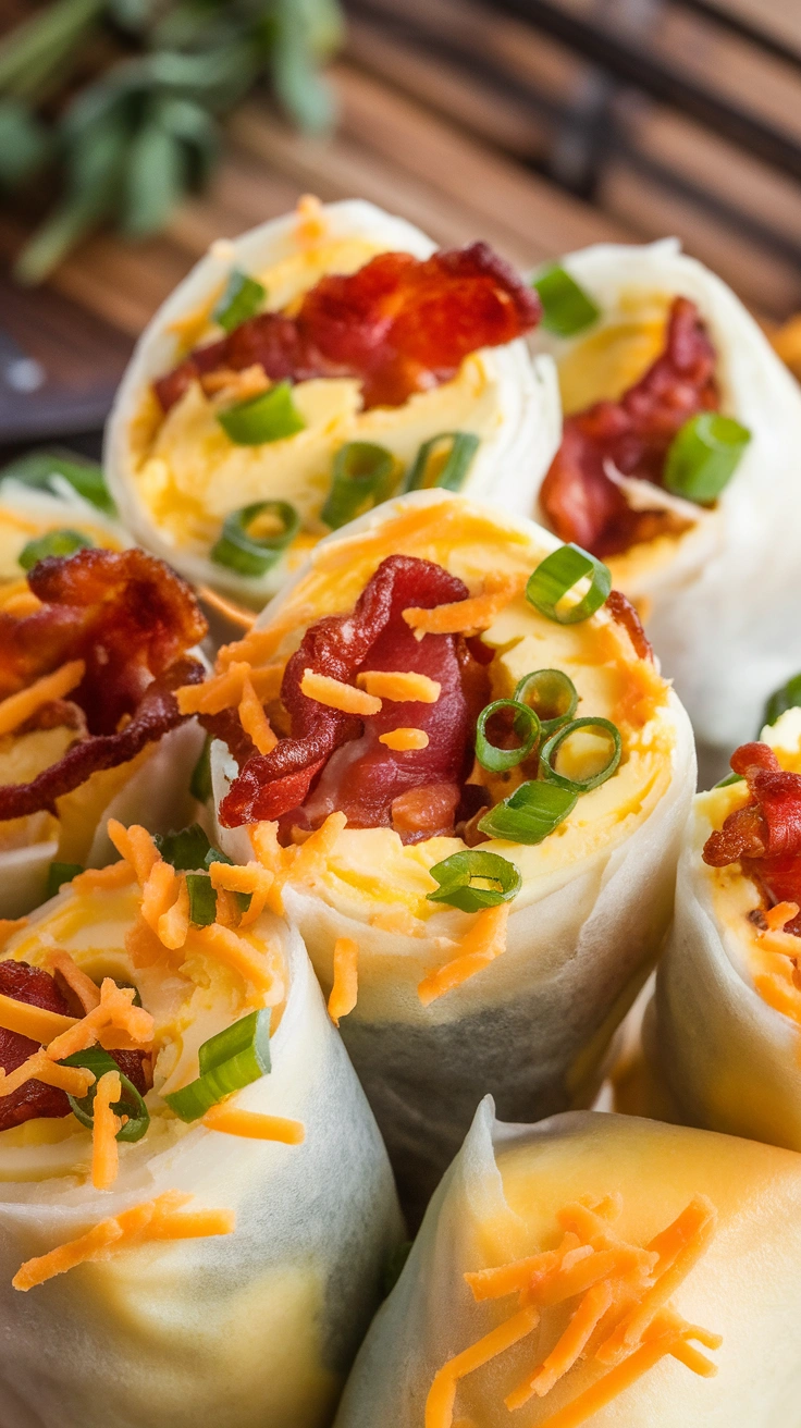 Crispy Scrambled Egg Breakfast Rolls