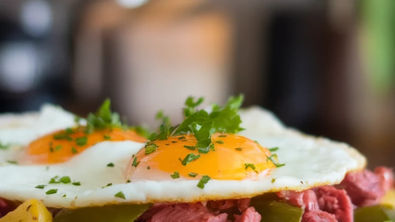Corned Beef Hash and Eggs - Featured