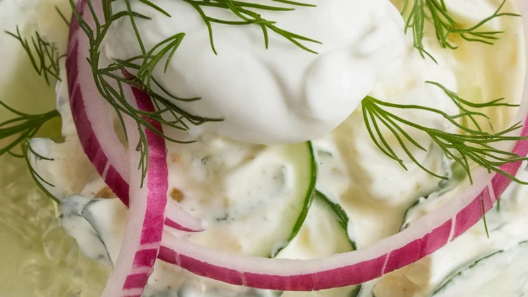 Creamy Cucumber Salad - Featured