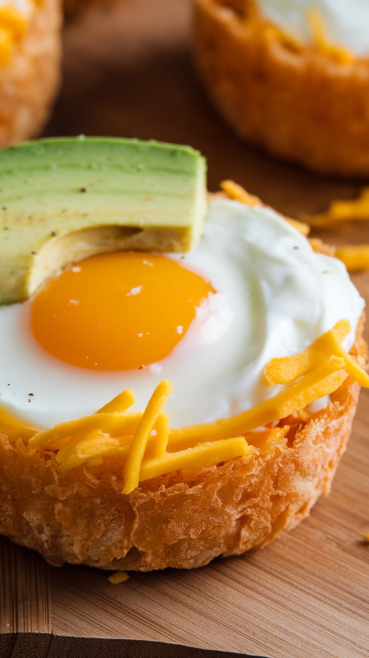 Crispy Baked Egg Taco Cups
