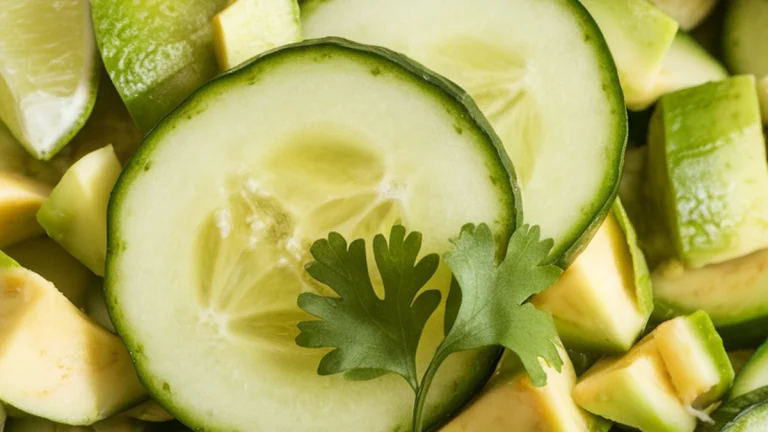 Cucumber Avocado Salad - Featured