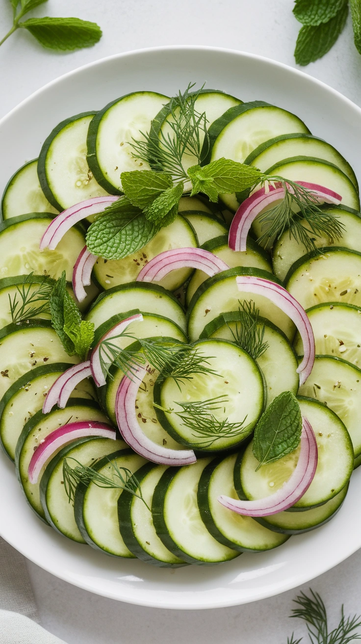 Crisp Marinated Cucumber Salad