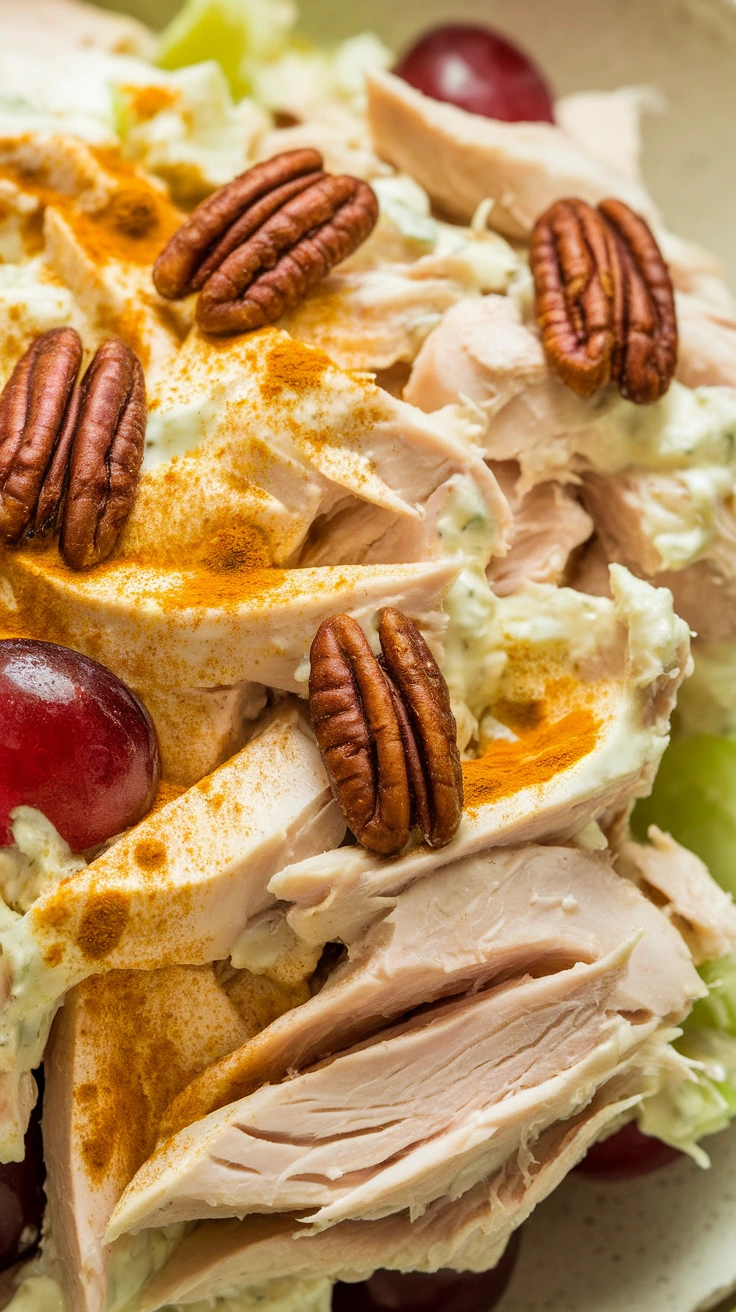 Creamy Curry Chicken Salad with Grapes