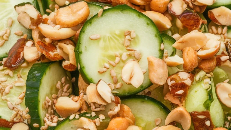 Easy Spicy Cucumber Salad With Peanuts - Featured