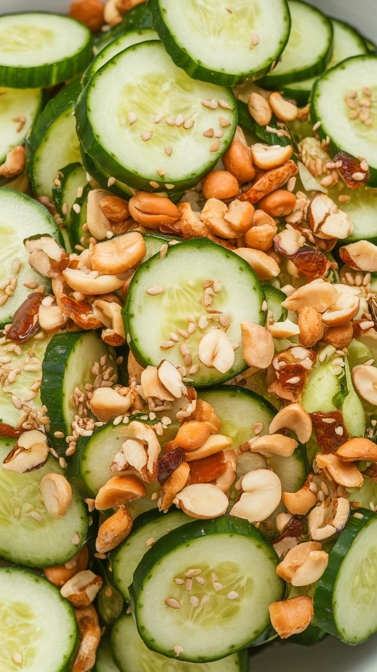 Spicy Cucumber Salad with Crunchy Peanuts