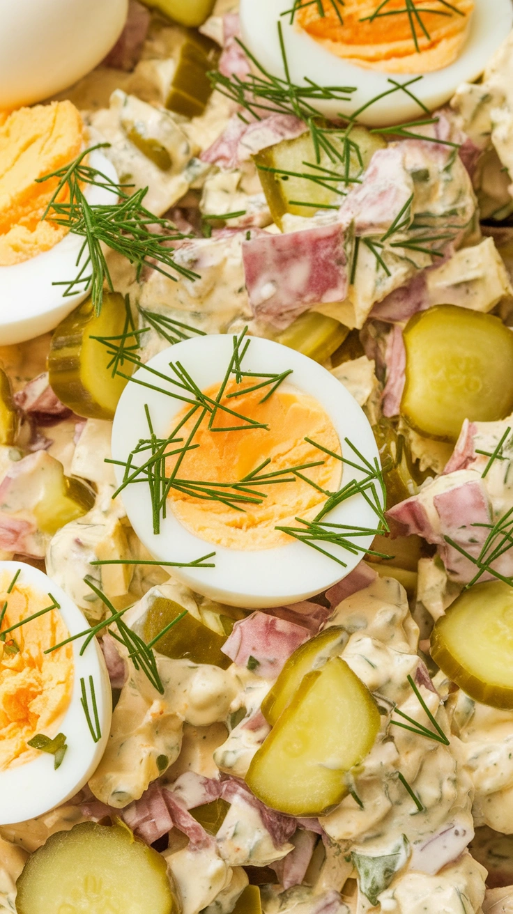 Crunchy Egg Salad with Pickles