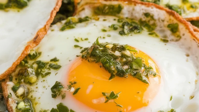 Fried Chimichurri Eggs - Featured