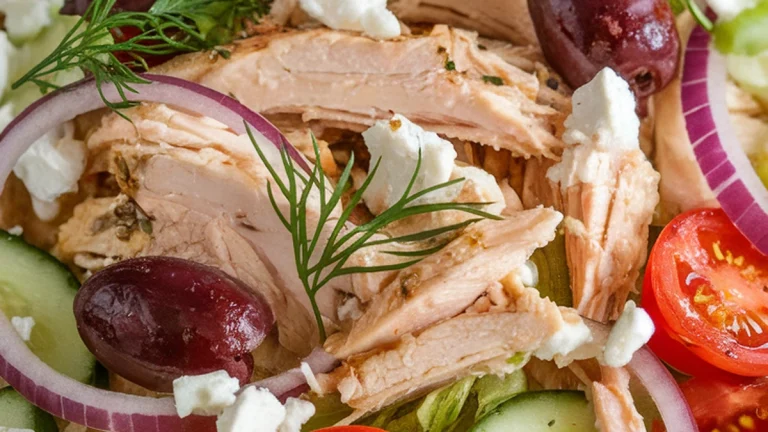 Greek Chicken Salad with Lemon Vinaigrette - Featured