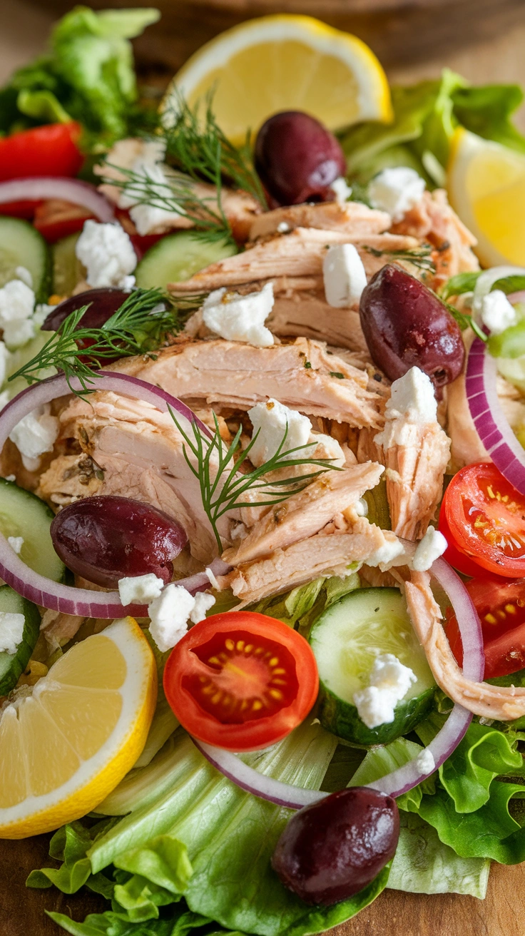 Greek Chicken Salad with Lemon Vinaigrette