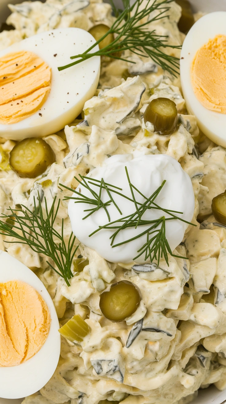 Healthy Dill Pickle Egg Salad