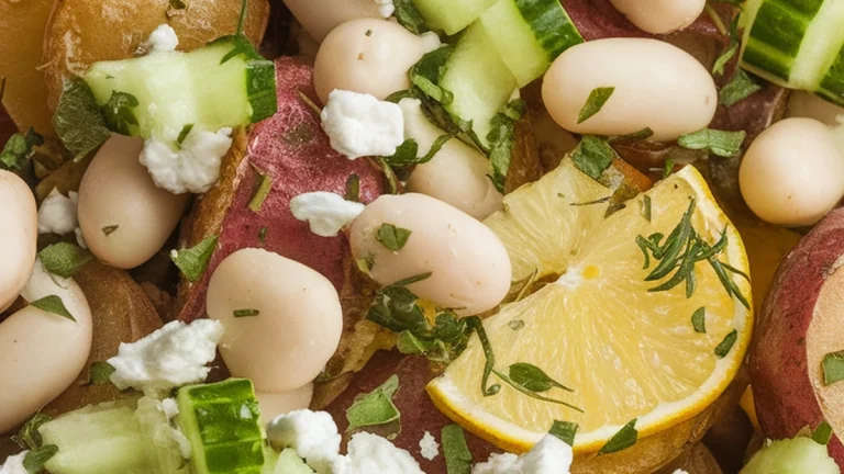 Herby Crispy Potato and White Bean Salad - Featured