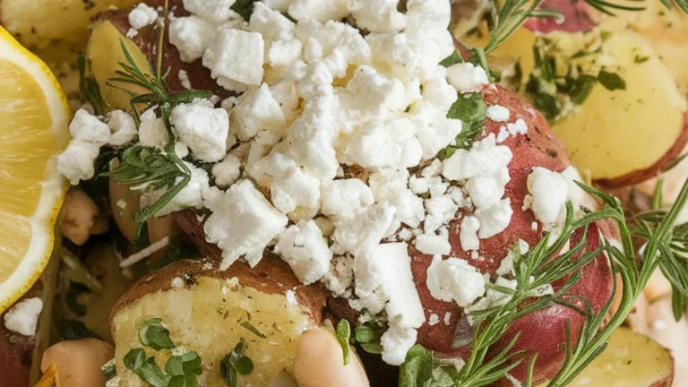 Herby Crispy Potato and White Bean Salad - Featured