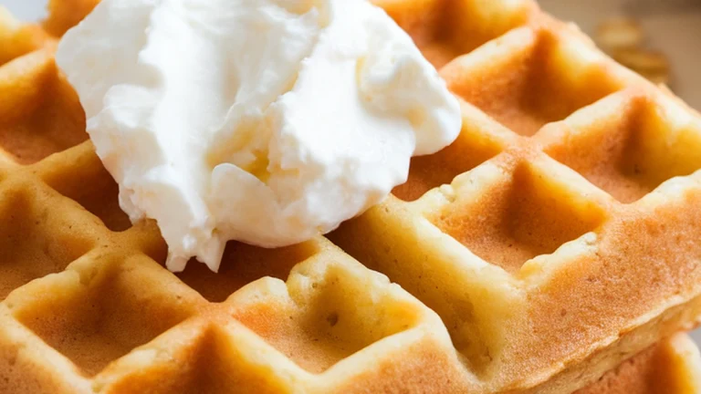 High Protein Cottage Cheese Oat Waffles - Featured