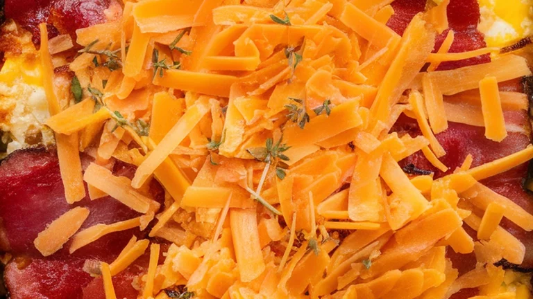 Keto Breakfast Casserole with Bacon - Featured