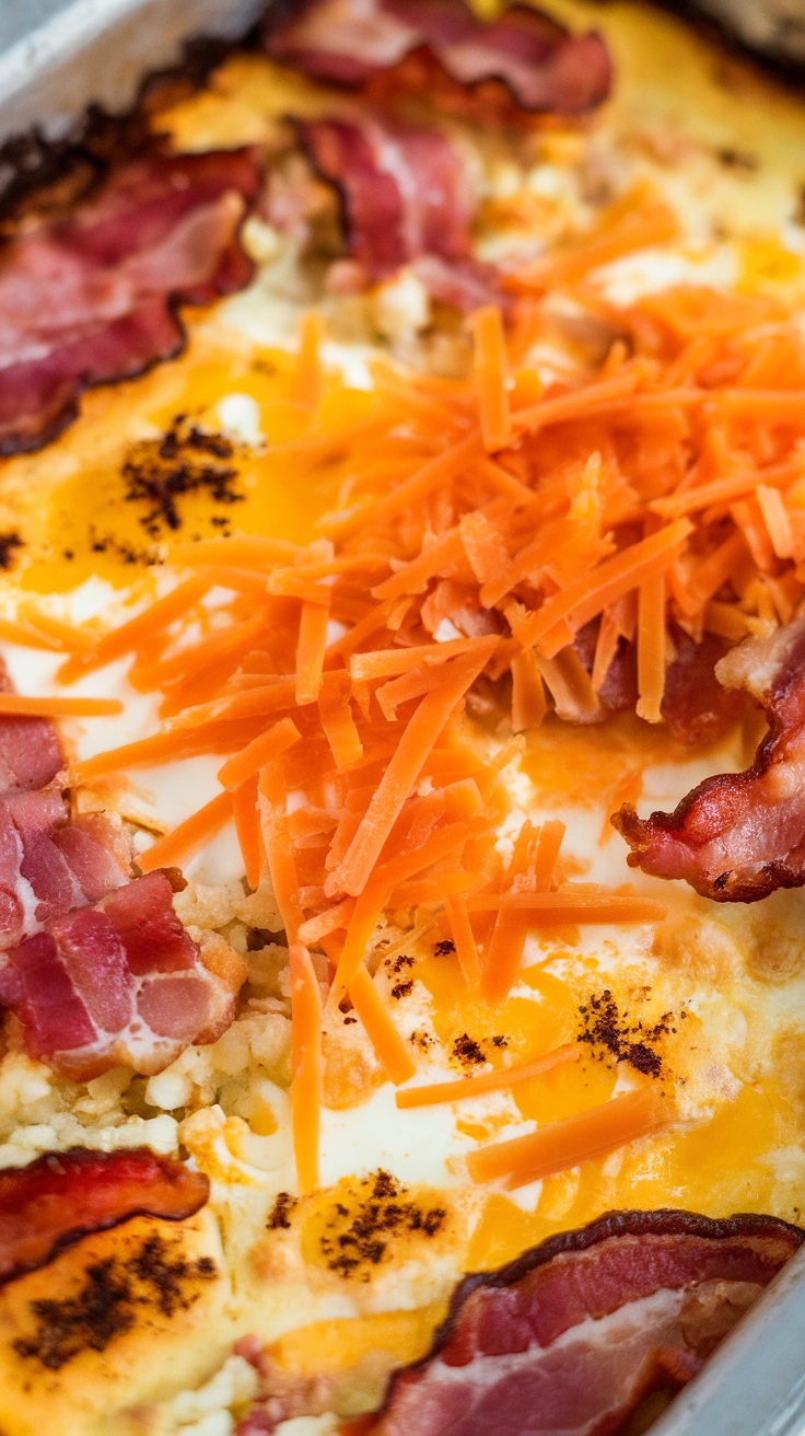 Keto Breakfast Casserole with Turkey Bacon