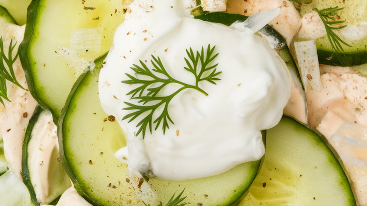 Keto Creamy Cucumber Salad - Featured