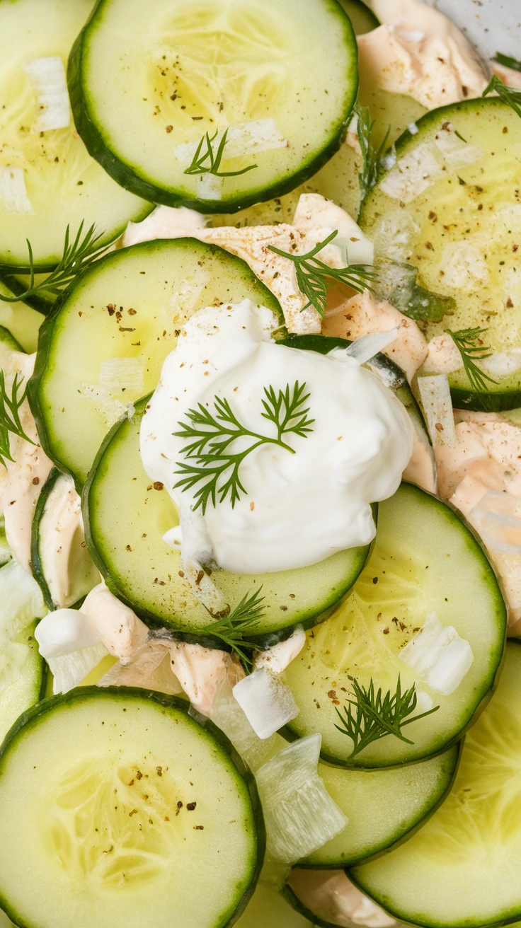 Low-Carb Keto Creamy Cucumber Salad