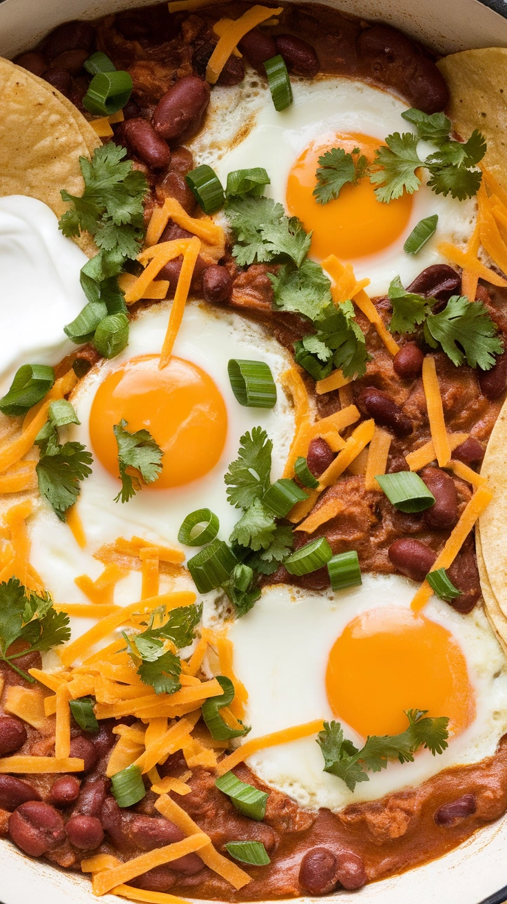 Mexican Bean and Cheese Egg Bake