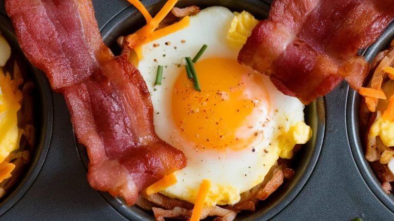 Muffin Tin Hash Brown and Scrambled Egg Cups - Featured