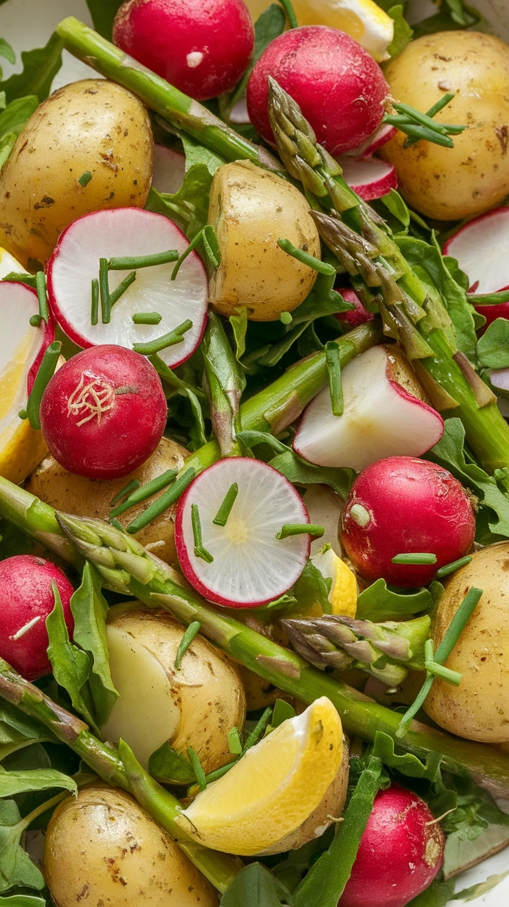 Spring New Potato Salad with Asparagus and Radishes