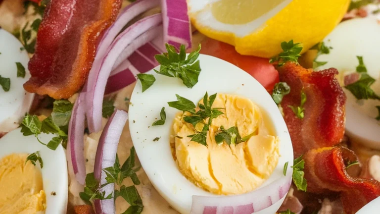 Perfect Egg Salad with Bacon - Featured