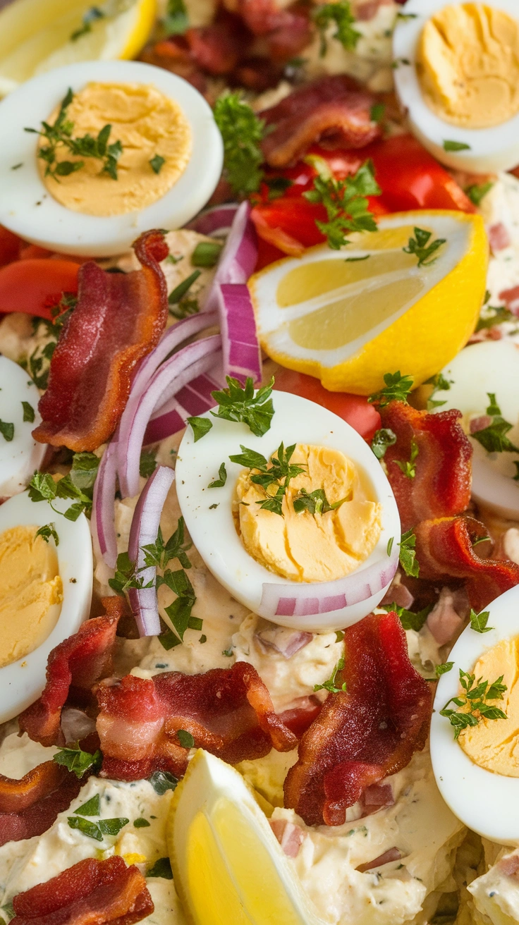 Savory Egg Salad with Turkey Bacon