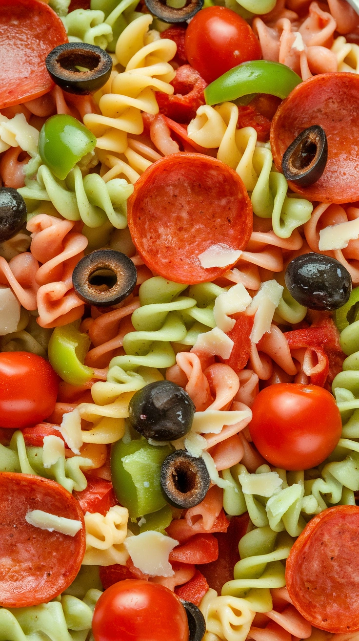 Cheesy Pizza Pasta Salad
