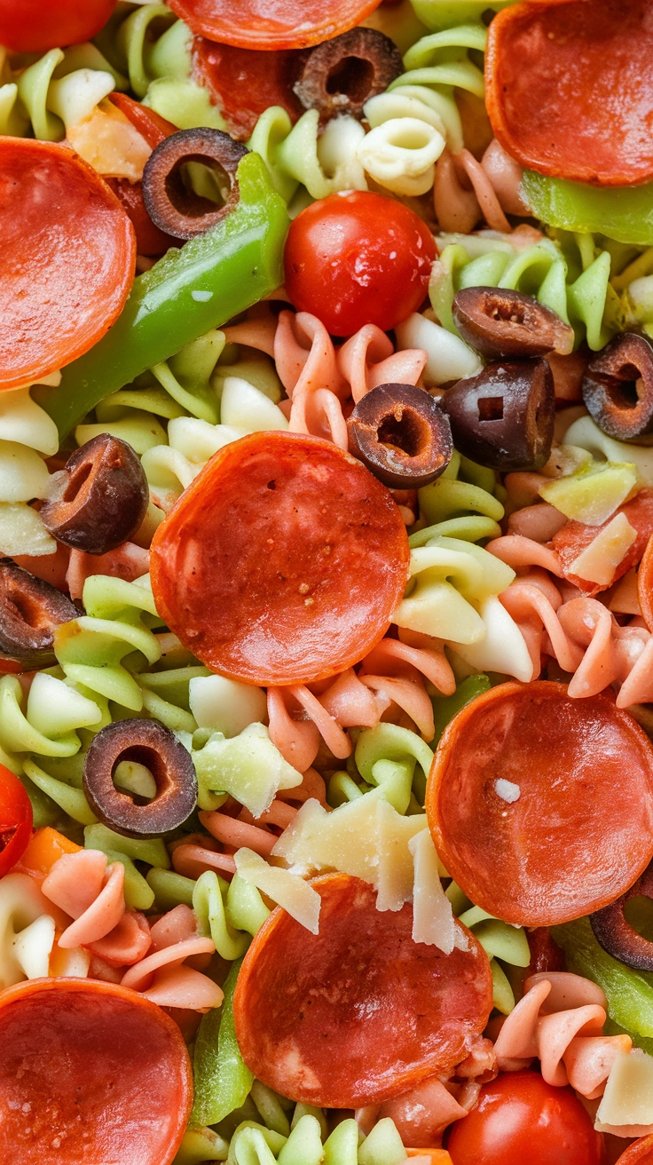 Cheesy Pizza Pasta Salad
