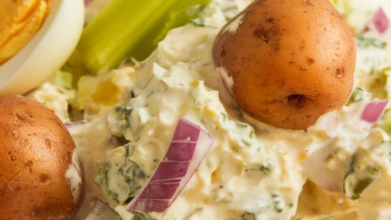 Potato Salad with Egg Recipe - Featured