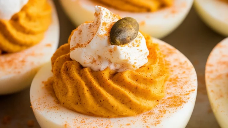 Pumpkin Deviled Eggs - Featured