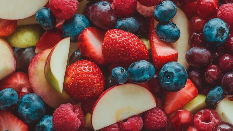Red White and Blue Fruit Salad - Featured