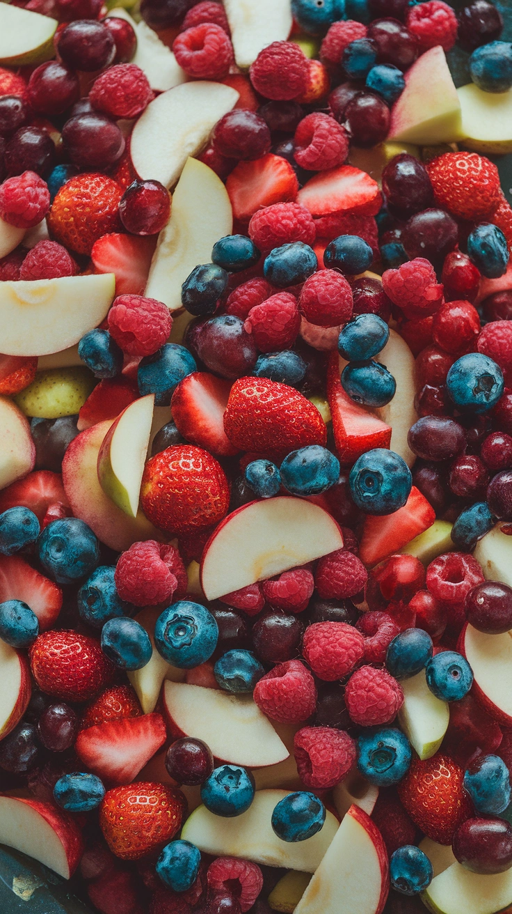 Red, White, and Blue Berry Fruit Salad