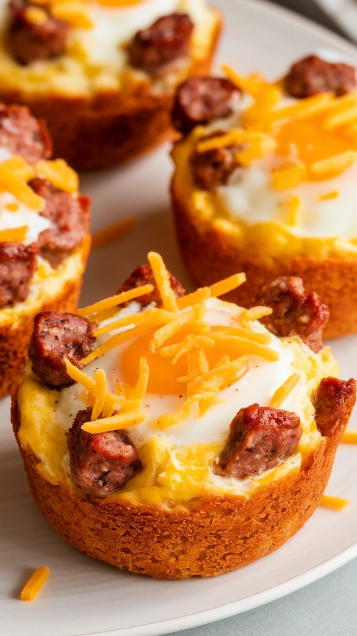 Turkey Sausage and Cheese Egg Muffins