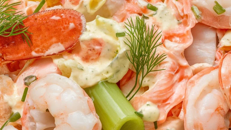 Seafood Pasta Salad Recipe - Featured