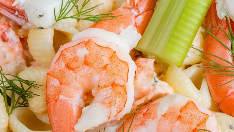 Seafood Pasta Salad Recipe - Featured
