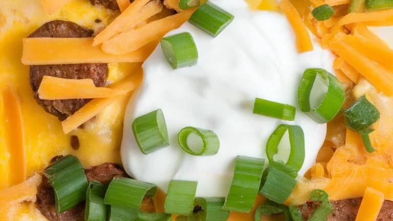 Slow Cooker Sausage and Green Chile Breakfast Casserole - Featured