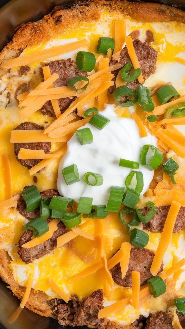 Slow Cooker Green Chile Breakfast Casserole