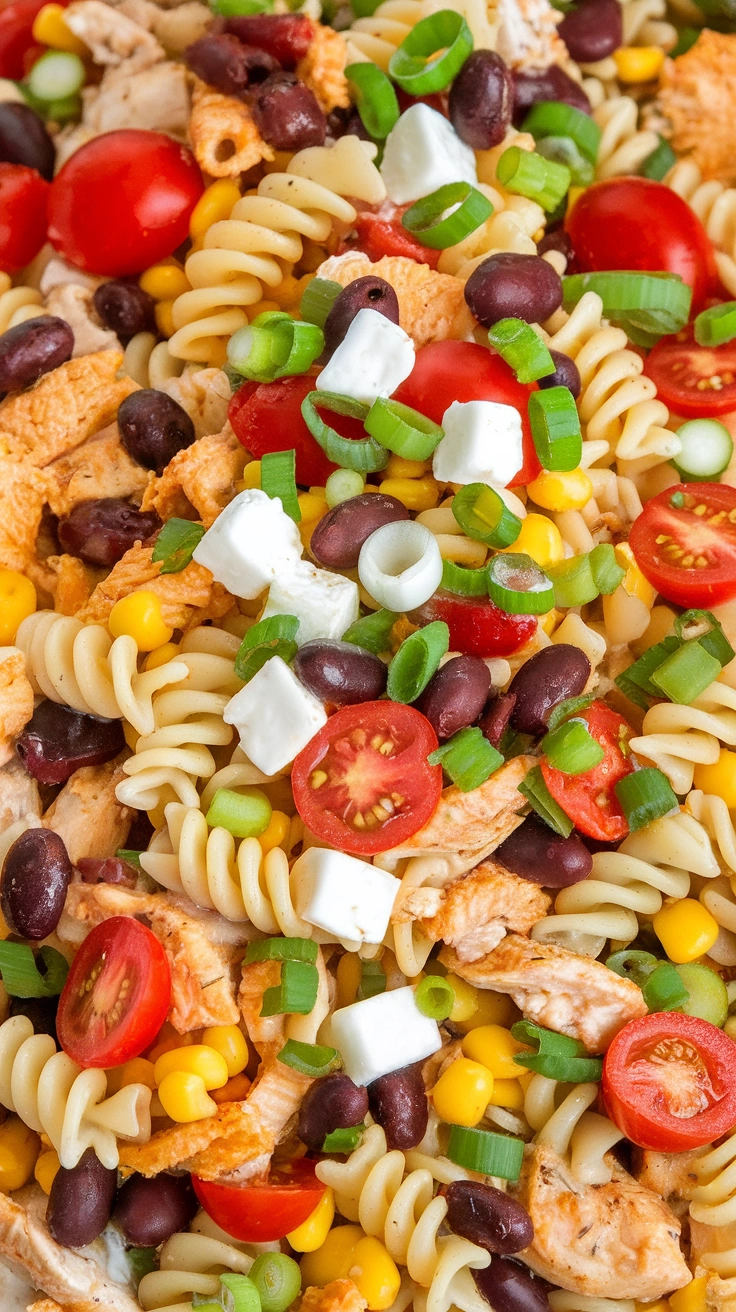 Southwest Chicken Pasta Salad with Ranch