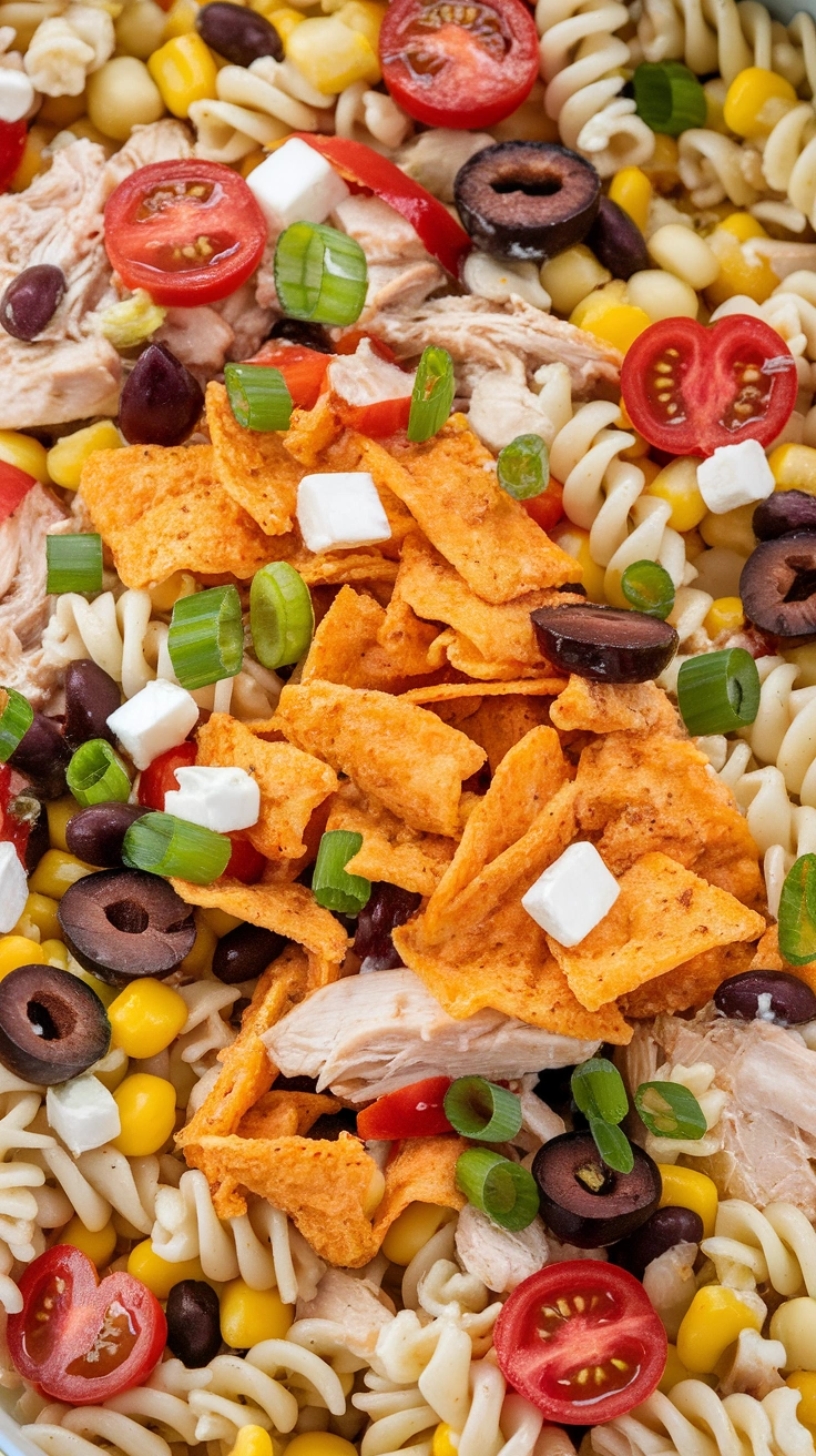 Creamy Southwest Chicken Pasta Salad