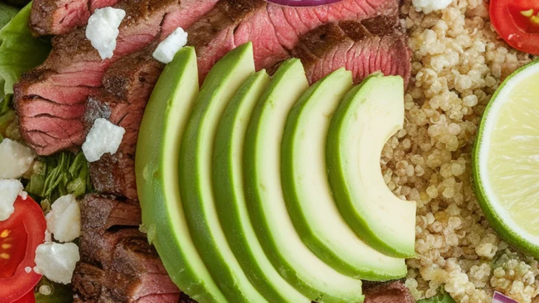 Steak-Quinoa Salad with Avocado-Lime Ranch Dressing - Featured